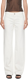 St. Agni White Outland Denim Edition 90s Low Rise Jeans