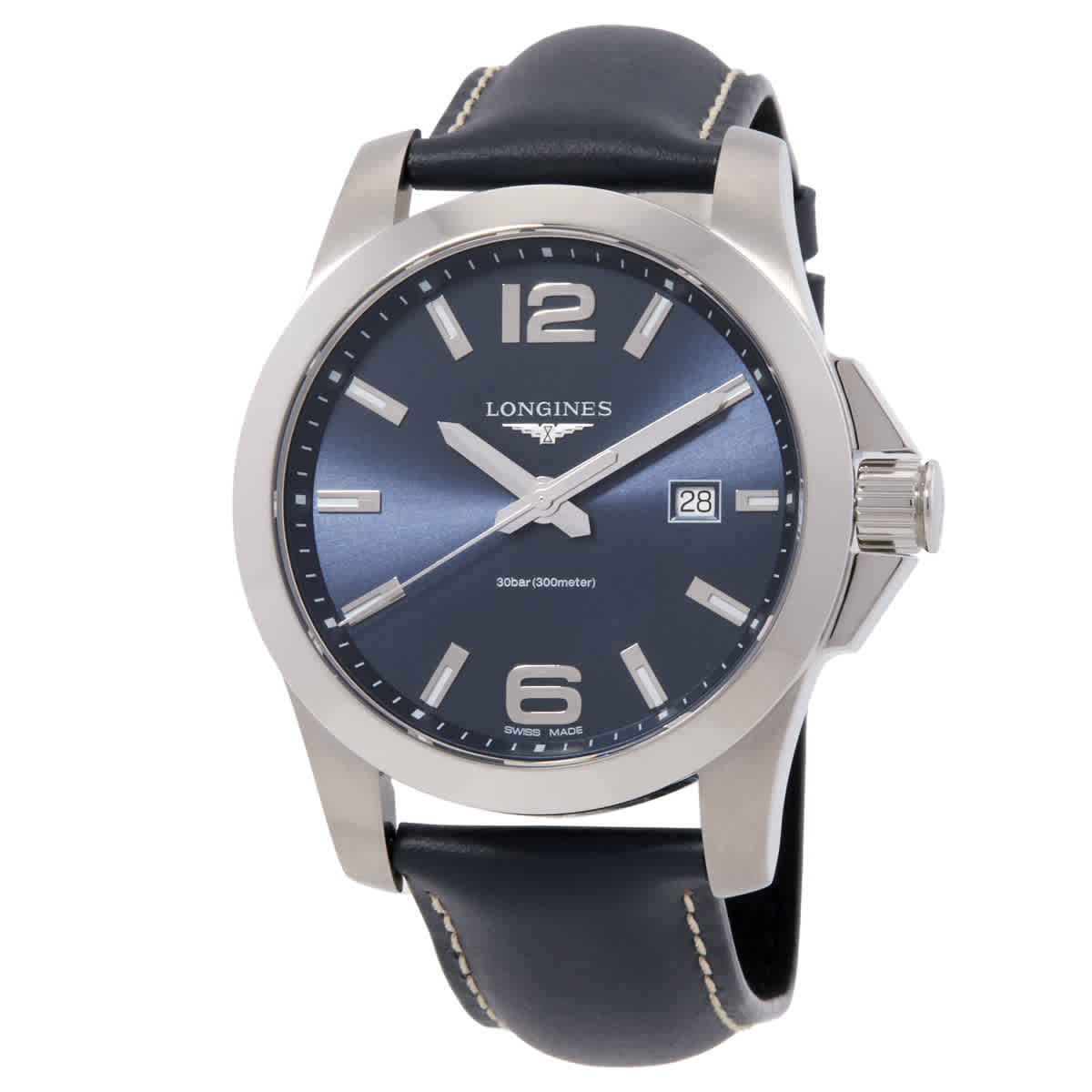 Longines Conquest Quartz Blue Dial Mens Watch L3.760.4.96.0