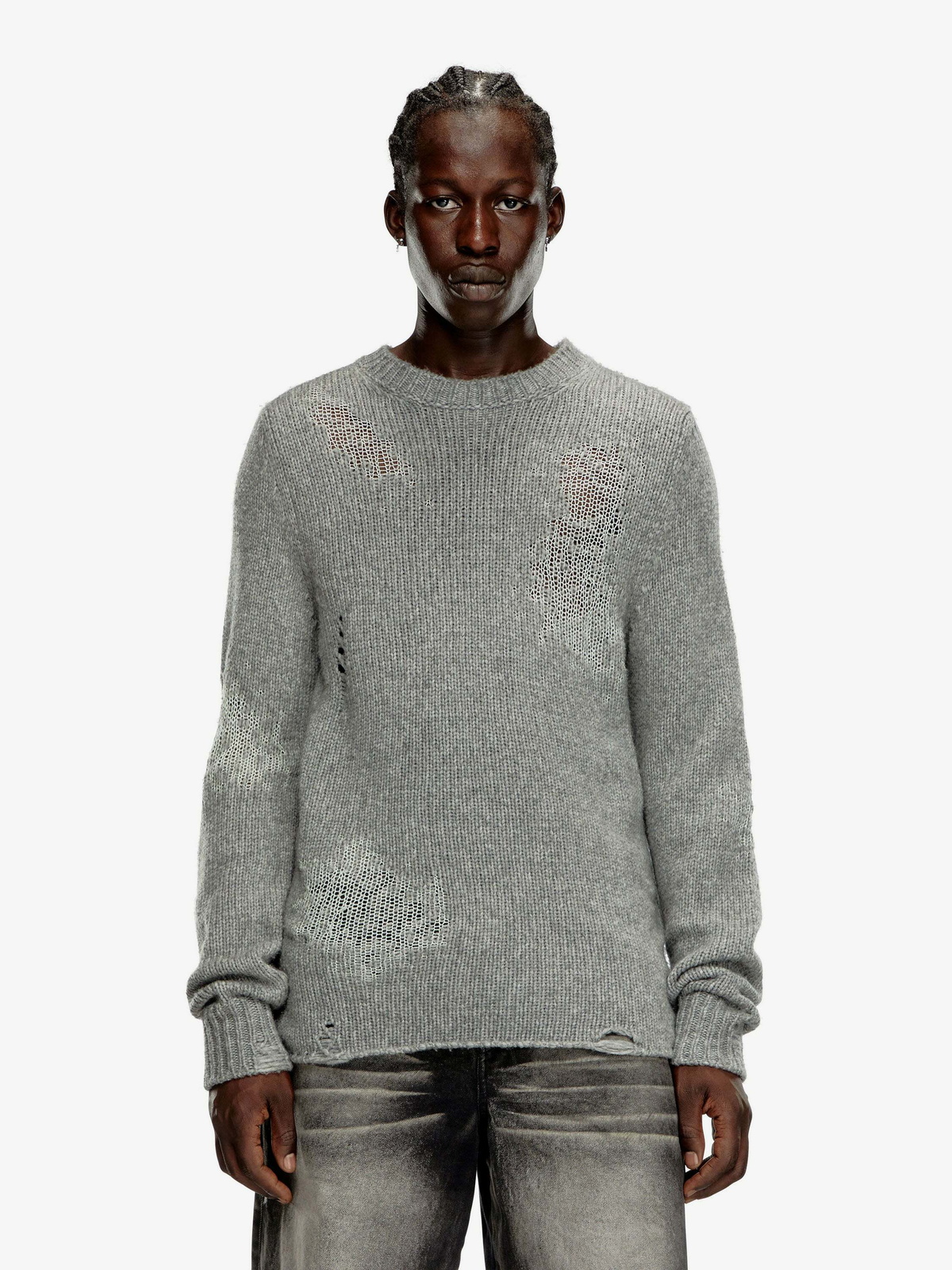 Diesel K Norman Grey Mens Knitwear Diesel