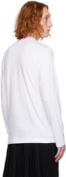 Comme des Garçons Shirt White Layered Long Sleeve T-Shirt
