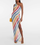 Missoni Mare Zig Zag one-shoulder maxi dress