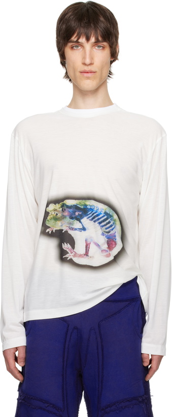 Photo: YAKU SSENSE Exclusive White Crewneck Mother T-shirt
