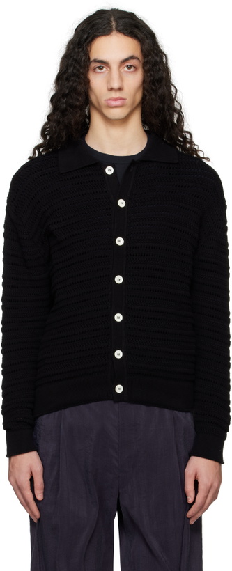 Photo: Dunst Black Open Collared Cardigan