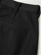 Randy's Garments - Straight-Leg Logo-Appliquéd Cotton-Twill Cargo Trousers - Black