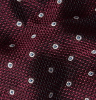 Kingsman - Drake's 8cm Polka-Dot Silk-Jacquard Tie - Red