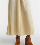 Chloé Gathered silk jacquard maxi dress