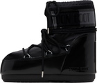 Moon Boot Black Icon Low Glance Satin Boots
