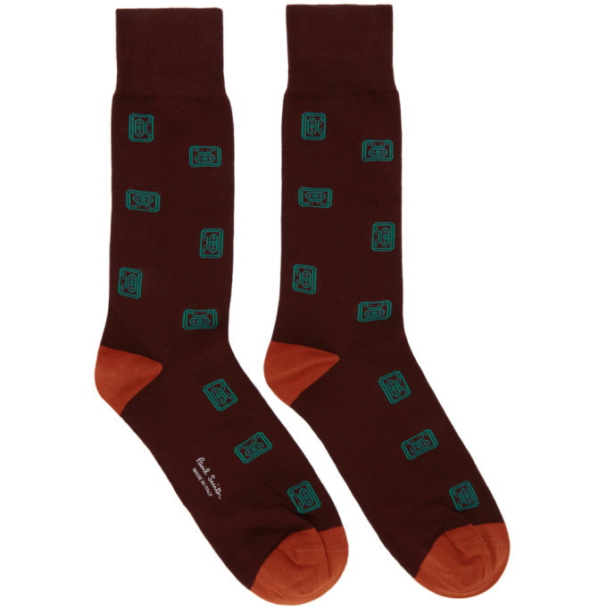 Photo: Paul Smith Burgundy Objects Socks