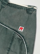 RRR123 - Father Pontius Wide-Leg Belted Cotton Shorts - Gray