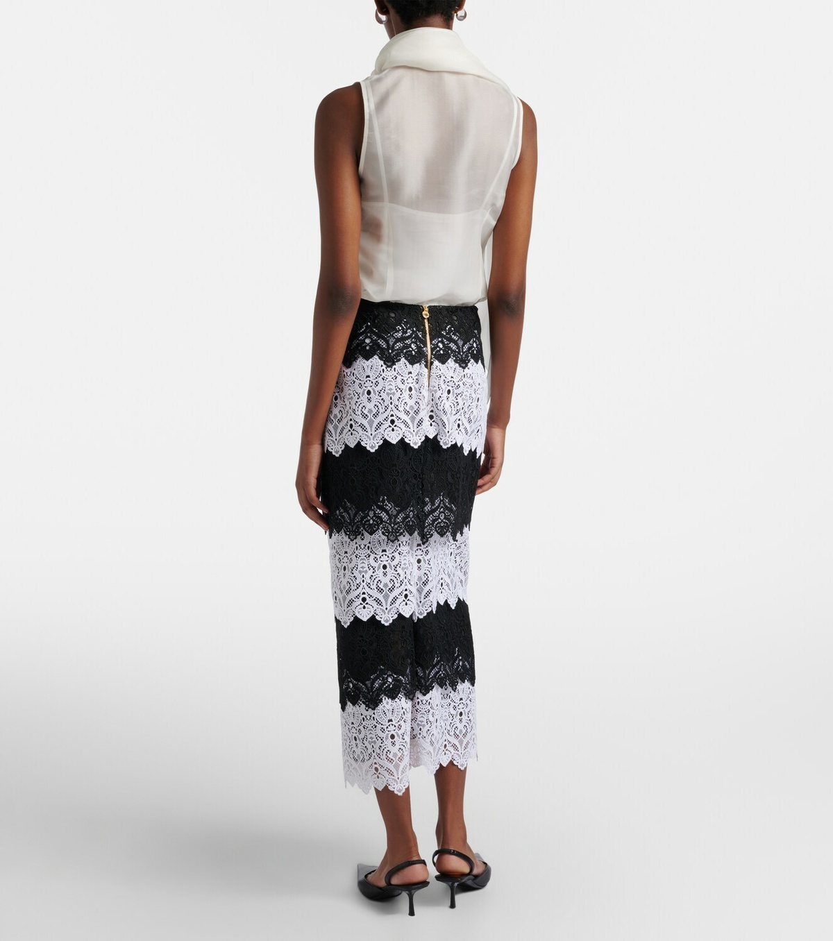 Carolina Herrera Lace midi skirt