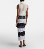 Carolina Herrera Lace midi skirt