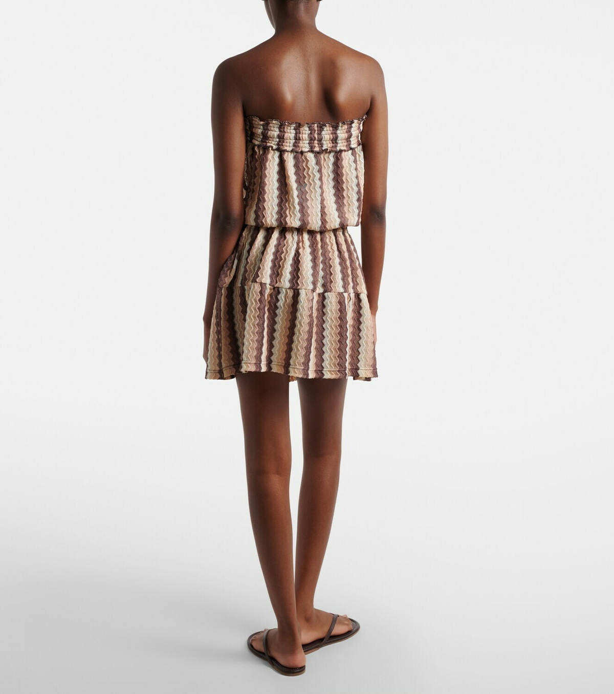 Melissa Odabash Isla strapless striped minidress