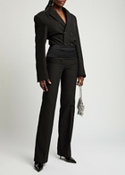 Coperni Double-breasted Twill Blazer Bodysuit Black