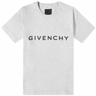 Givenchy Men's Logo T-Shirt in Light Grey Melange