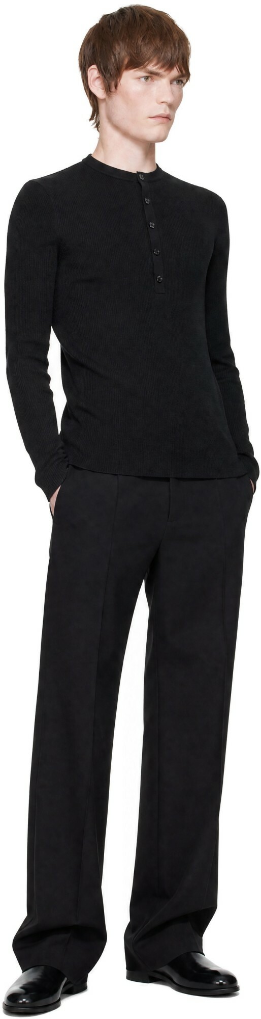 LISA YANG Black Falk Henley