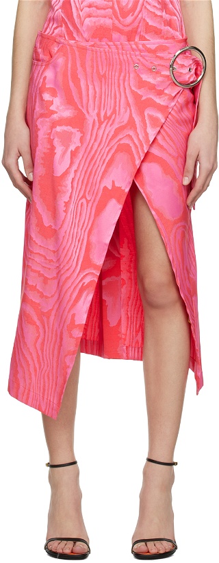 Photo: Marques Almeida Pink Side Split Midi Skirt