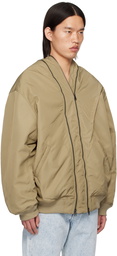 Y/Project Beige Double Zip Bomber Jacket