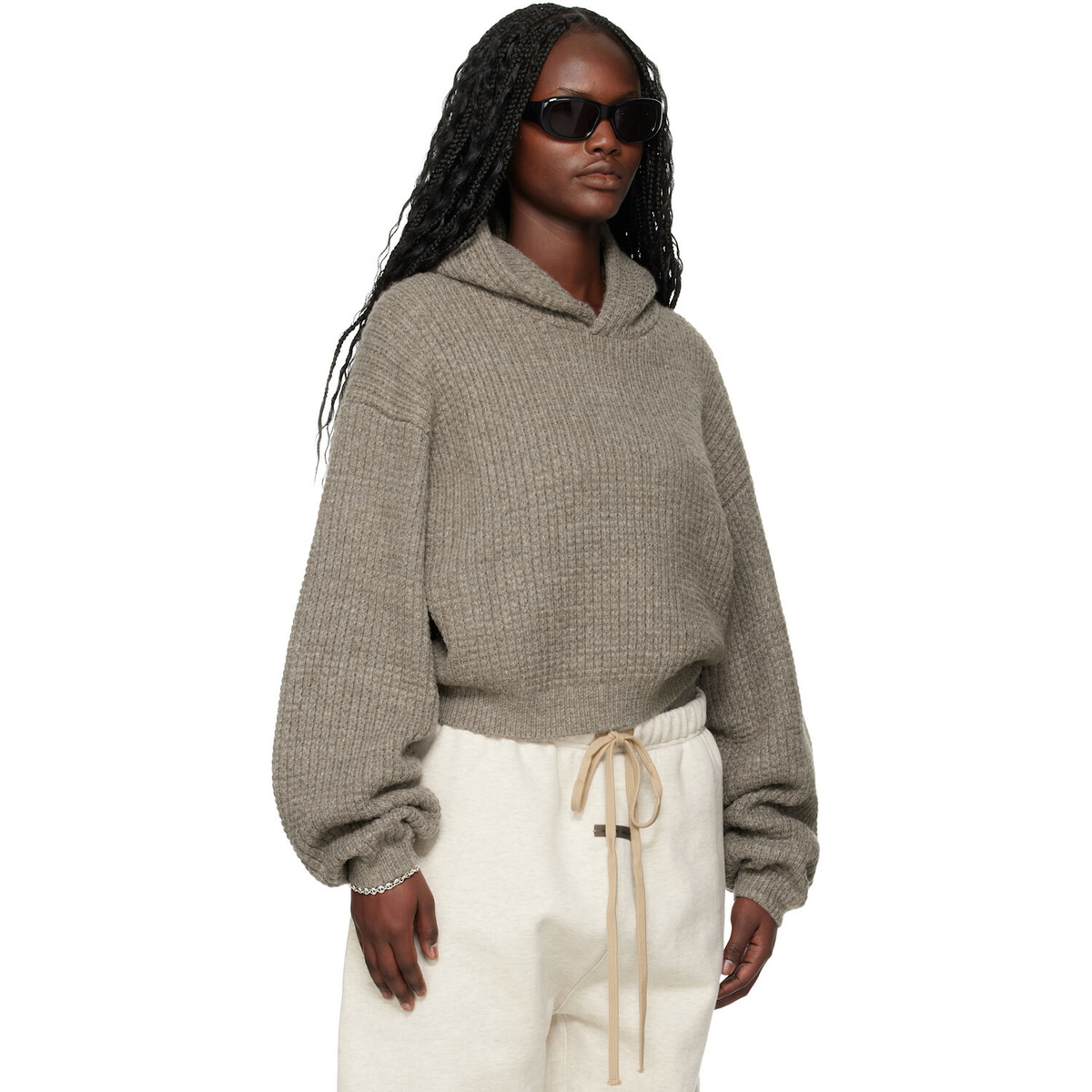 Fear of God ESSENTIALS Brown Holiday Heavy Waffle 90s Hoodie