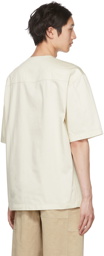 Lemaire Off-White Button Neck Shirt