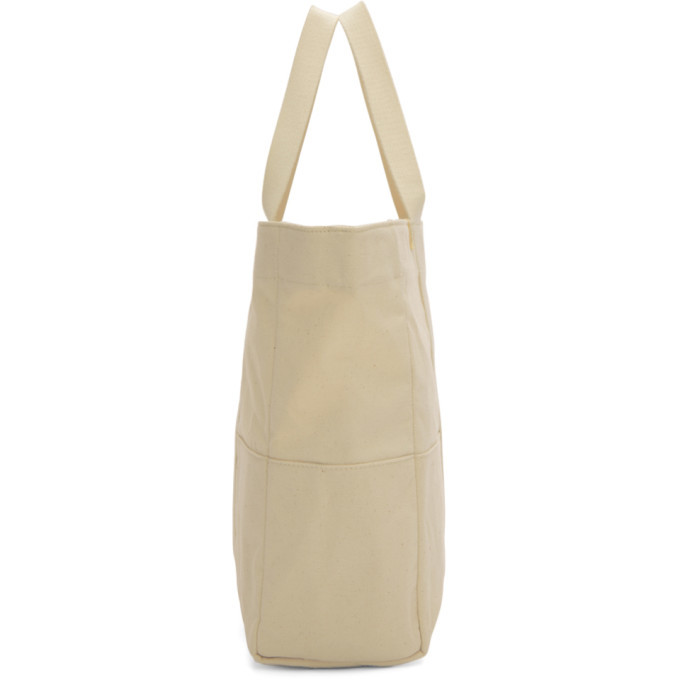 VISVIM STENCIL CANVAS TOTE Fサイズ アイボリー Visvim Ivory Canvas Stencil Tote Visvim