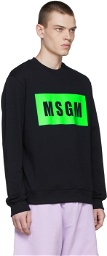 MSGM Black Cotton Sweatshirt
