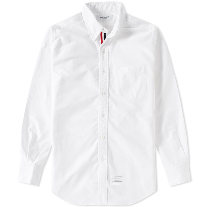 Photo: Thom Browne Classic Grosgrain Placket Oxford Shirt