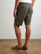 Loro Piana - Jarno Straight-Leg Stretch-Cotton Bermuda Shorts - Green