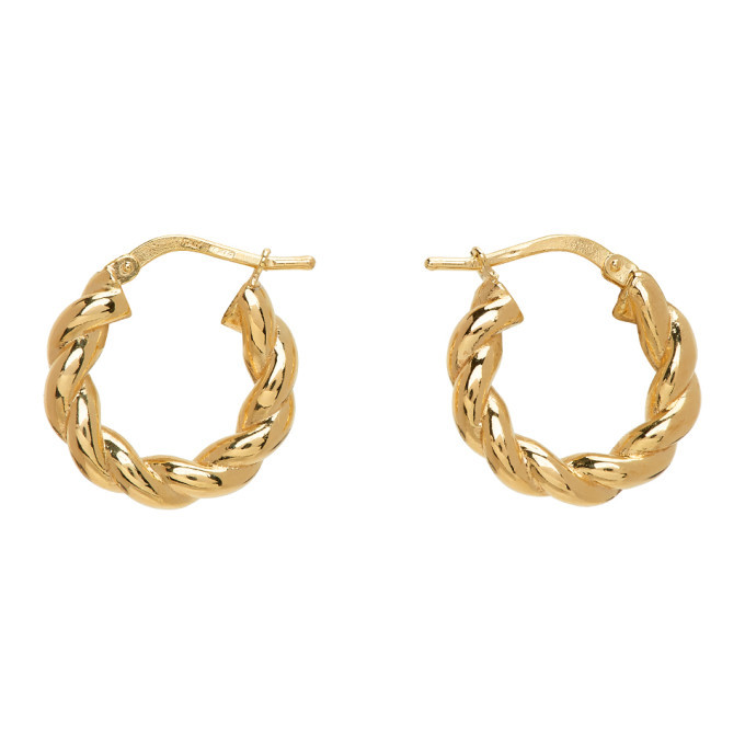 Bottega Veneta Gold Small Hoop Earrings Bottega Veneta