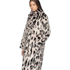 Stella McCartney Pink and Black Fur Free Fur Leopard Coat