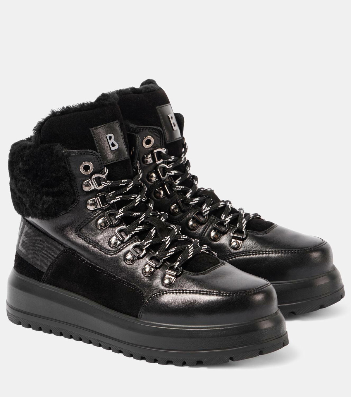 【Bogner】 Shearling-trimmedレザーブーツ Bogner Shearling-trimmed leather boots Bogner