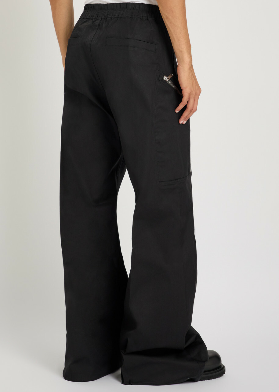 Rick Owens Heizer Belas Cotton-poplin Trousers Black