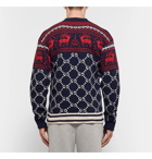 Gucci - Fair Isle Jacquard-Knit Wool Sweater - Men - Storm blue