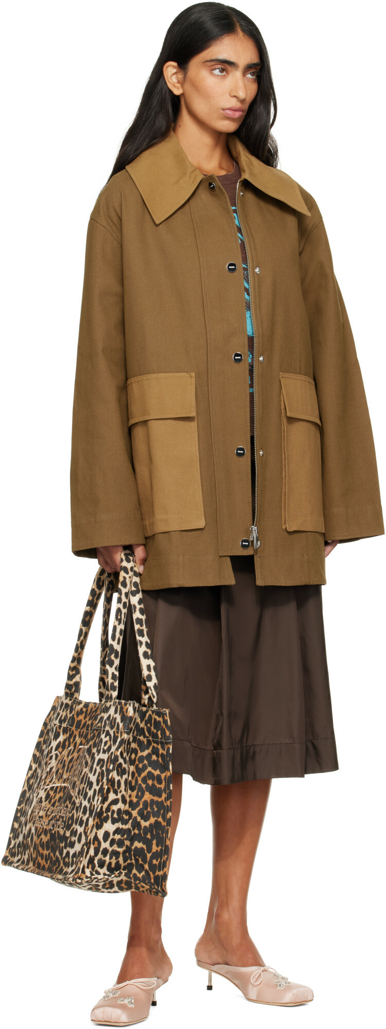 GANNI Khaki Canvas Jacket