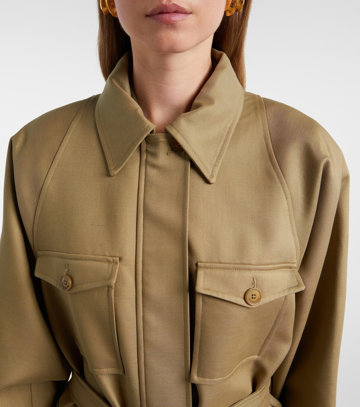 The Frankie Shop Kelia belted padded jacket