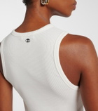 Rabanne Embellished cotton-blend tank top