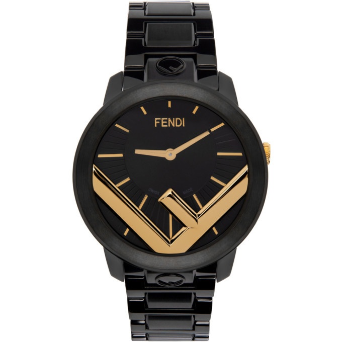 Photo: Fendi Black and Gold Run Away F is Fendi Watch