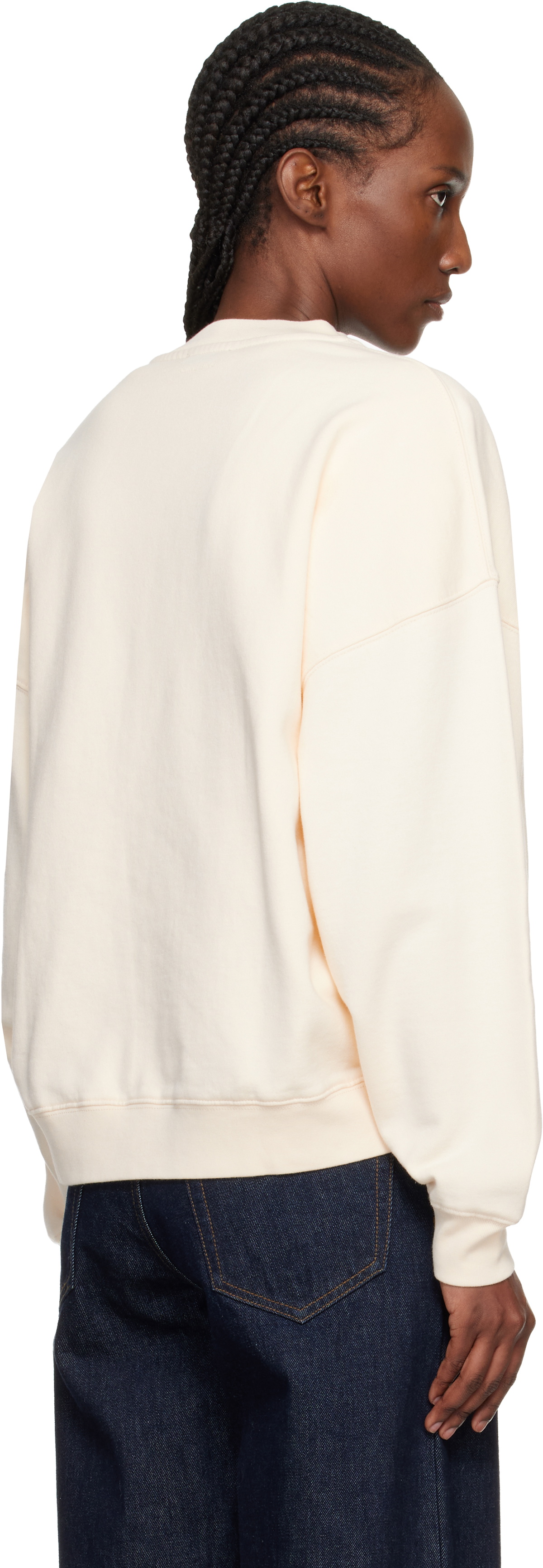 ANINE BING Off-White Miles Collegiate Sweatshirt