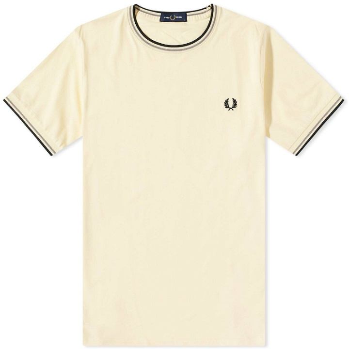 Photo: Fred Perry Authentic Men's Twin Tipped T-Shirt in Ice Cream