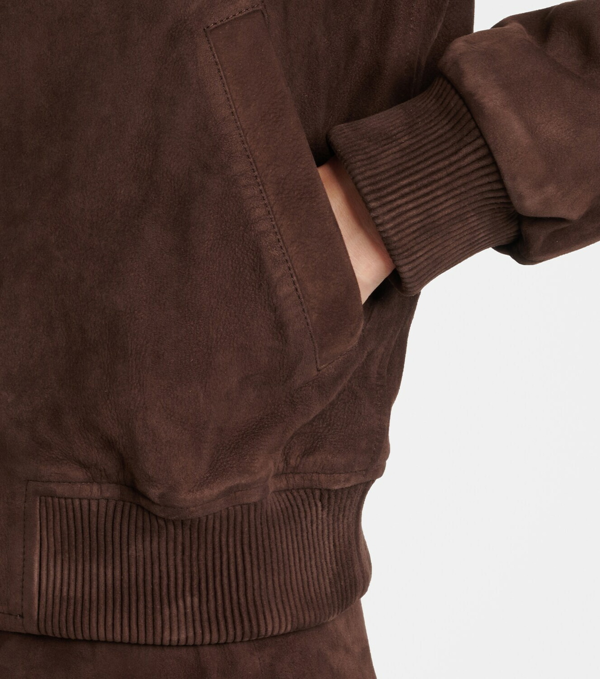 Yves Salomon Suede bomber jacket