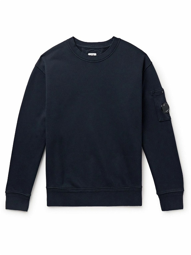 Photo: C.P. Company - Logo-Appliquéd Cotton-Jersey Sweatshirt - Blue