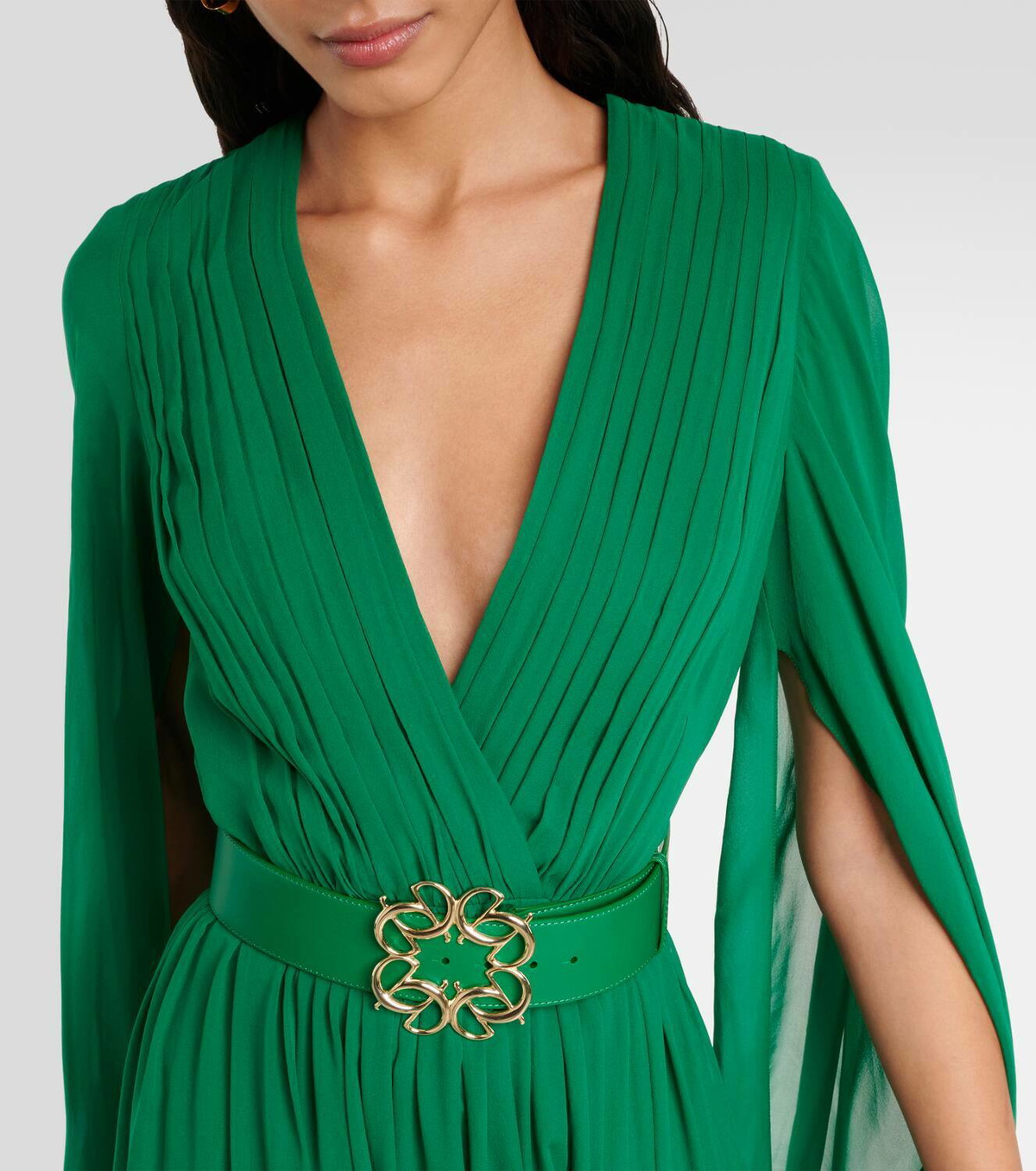 Elie Saab Pleated silk chiffon gown Elie Saab