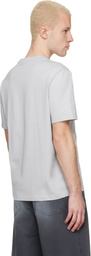 Lanvin Gray Printed 'Lanvin Signature Label' T-shirt