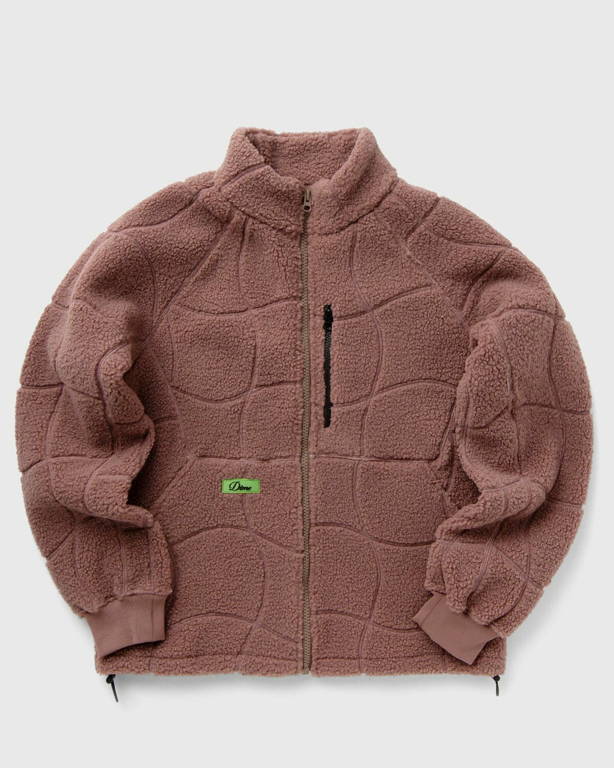 Dime MTL Coverstich Sherpa Fleece Purple Mens Fleece Jacket Dime