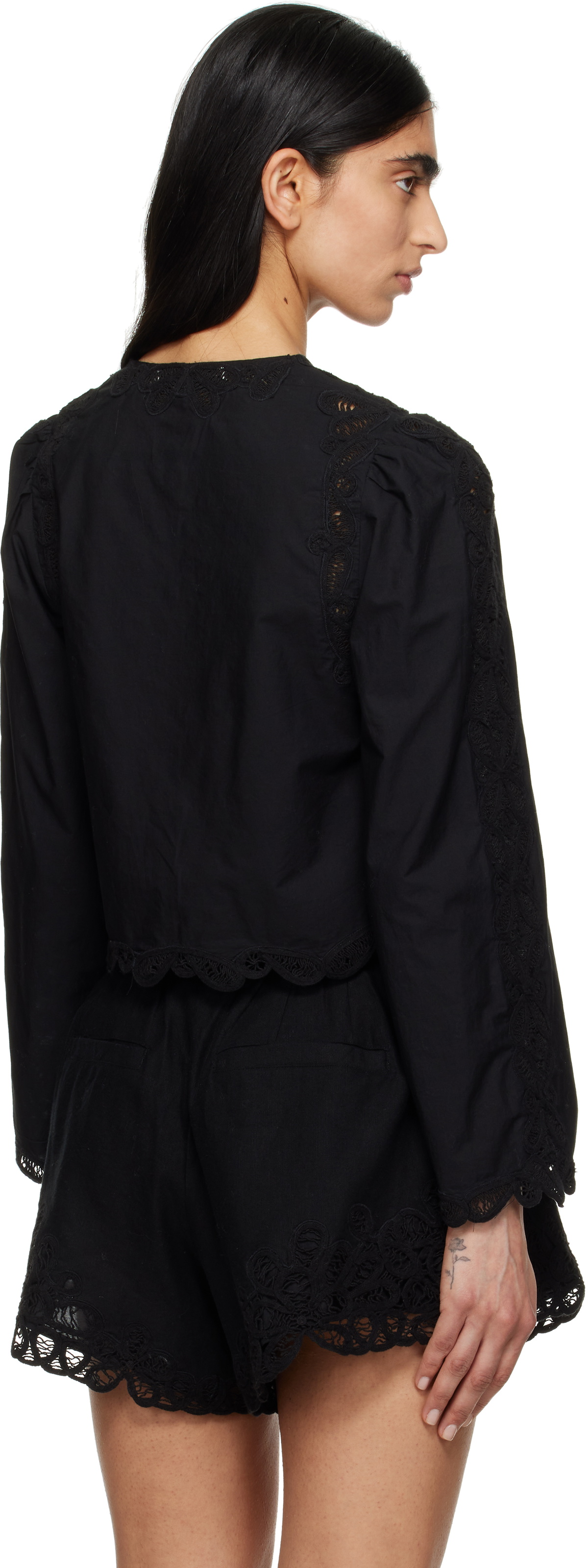 SEA NY Black Elke Blouse