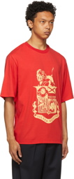 Wales Bonner Red Johnson Crest T-Shirt