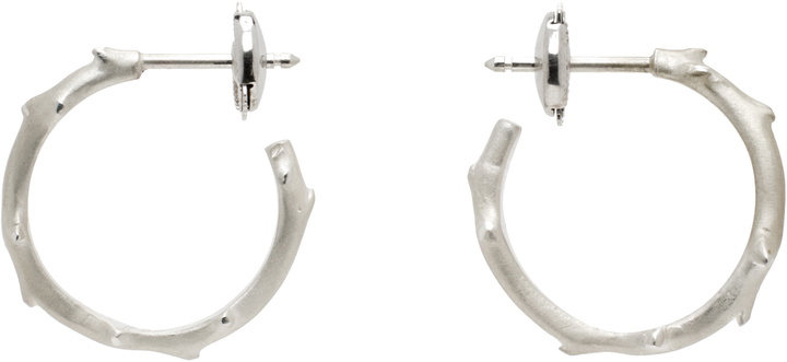 Photo: Bernard James White Gold FLORA Spina Midi Earrings
