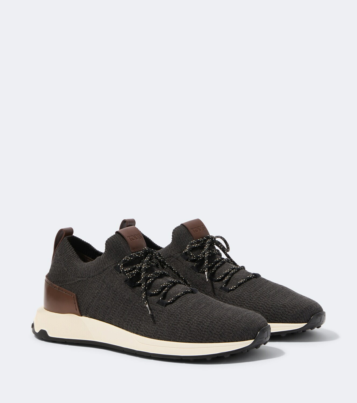 Tod's Knitted leather-trimmed sneakers