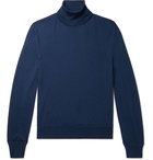 TOM FORD - Slim-Fit Cashmere and Silk-Blend Rollneck Sweater - Blue