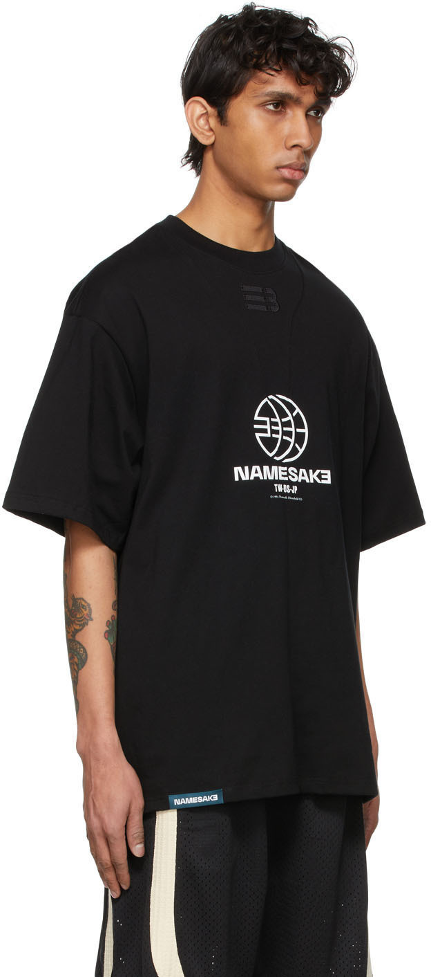 NAMESAKE Black Oversized Sava Team T-Shirt NAMESAKE