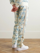 Palm Angels - Straight-Leg Printed Striped Jersey Track Pants - Blue